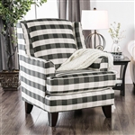 Patricia Stripe Chair in Ivory/Black by Furniture of America - FOA-SM8171-CH-ST