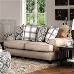 Bernadette Love Seat in Beige by Furniture of America - FOA-SM8200-LV