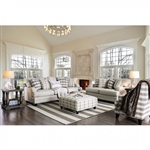 Christine 2 Piece Sofa Set in Light Gray by Furniture of America - FOA-SM8280