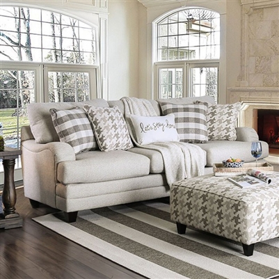 Christine Sofa in Light Gray by Furniture of America - FOA-SM8280-SF