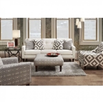 Parker 2 Piece Sofa Set in Ivory by Furniture of America - FOA-SM8563