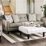 Dorset Love Seat in Light Gray by Furniture of America - FOA-SM8564-LV