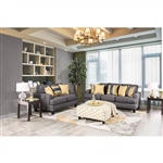 Orson 2 Piece Sofa Set in Gray by Furniture of America - FOA-SM8600