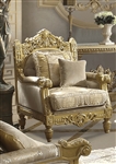Gold and Beige Upholstered Chair by Homey Design - HD-2659-C