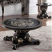 Ebony Black with Antique Gold Finish 3 Piece Occasional Table Set by Homey Design - HD-328B-OT