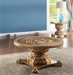 Golden Mix Finish 3 Piece Occasional Table Set by Homey Design - HD-328G-OT