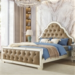 Modern Legacy Bed in Champagne Silver Gold Finish by Homey Design - HD-6000-B