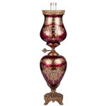 Arc De Cristal Table Lamp in Bronze/Ruby Red/Gold Finish by Homey Design - HD-6030L