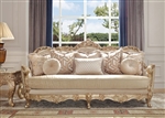 Victorian Design Metallic Antique Gold & Champagne Sofa by Homey Design - HD-8925-S