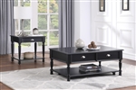 Sanders 2 Piece Occasional Table Set in Black by Home Elegance - HEL-1301-30
