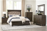 Motsinger Queen Bed in Brown Finish by Home Elegance - HEL-1400-1