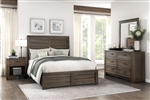 Longview Queen Bed in Dark Brown Finish by Home Elegance - HEL-1498DB-1