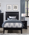 Seabright Twin Bed in Black Finish by Home Elegance - HEL-1519BKT-1