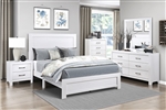 Corbin Queen Bed in White Finish by Home Elegance - HEL-1534WH-1