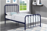 Bethany Twin Platform Bed in Blue Finish by Home Elegance - HEL-1571BUT-1