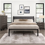 Samuel Full Platform Bed in Black Finish by Home Elegance - HEL-1612F-1
