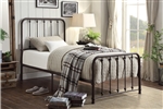 Larkspur Twin Platform Bed in Dark Bronze Finish by Home Elegance - HEL-1638T-1