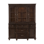 Cardano Buffet & Hutch in Driftwood Charcoal by Home Elegance - HEL-1689-50