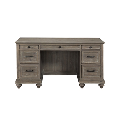 Cardano Executive Desk in Driftwood Light Brown by Home Elegance - HEL-1689BR-17