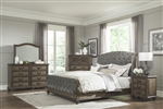 Rachelle 6 Piece Bedroom Set in Weathered Pecan by Home Elegance - HEL-1693-1-4