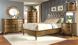Chambord 6 Piece Bedroom Set in Gold by Home Elegance - HEL-1828-1-4