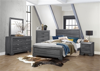 Beechnut 6 Piece Bedroom Set in Gray by Home Elegance - HEL-1904GY-1-4