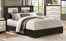 Pell Queen Bed in Espresso and White by Home Elegance - HEL-1967W-1