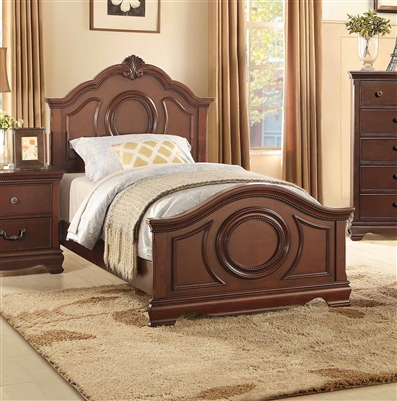 Lucida Twin Bed in Cherry by Home Elegance - HEL-2039TC-1