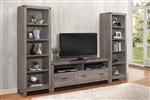 Woodrow 3 Piece 66" TV Stand Set in Brownish Gray by Home Elegance - HEL-20420