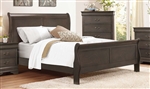 Mayville Queen Sleigh Bed in Stained Grey by Home Elegance - HEL-2147SG-1