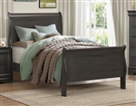 Mayville Twin Sleigh Bed in Stained Grey by Home Elegance - HEL-2147TSG-1