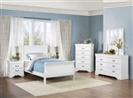 Mayville 4 Piece Youth Bedroom Set in White by Home Elegance - HEL-2147TW-1-4
