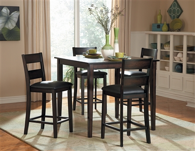 Griffin 5 Piece Counter Height Dining Set in Burnished by Home Elegance - HEL-2425-36-5PK