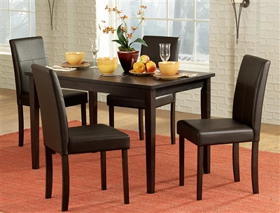 Dover 5 Piece Dining Set in Black by Home Elegance - HEL-2434-48-5