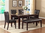 Teague 5 Piece Dining Set in Espresso by Home Elegance - HEL-2544-64-5