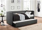 Therese Daybed with Trundle in Grey by Home Elegance - HEL-4969GY