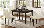 Ahmet 5 Piece Dining Set in Espresso by Home Elegance - HEL-5039-48-5