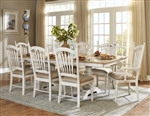 Hollyhock 7 Piece Dining Set in White by Home Elegance - HEL-5123-96-7