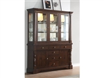 Yates Buffet & Hutch in Dark Oak by Home Elegance - HEL-5167-50