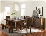 Sedley 5 Piece Dining Set in Walnut by Home Elegance - HEL-5415RF-78-5