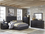 Larchmont 6 Piece Bedroom Set in Charcoal by Home Elegance - HEL-5424-1-4
