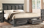 Toulon Queen Bed in Rustic Acacia by Home Elegance - HEL-5438-1