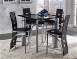 Sona 5 Piece Counter Height Dining Set in Black by Home Elegance - HEL-5532-36-5