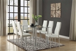 Florian 5 Piece Dining Set in White by Home Elegance - HEL-5538W-5