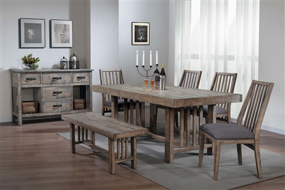 Codie 5 Piece Dining Set in Burnished Brown by Home Elegance - HEL-5544-72-5