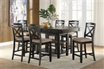 Baywater 7 Piece Counter Height Dining Set in 2-Tone by Home Elegance - HEL-5705BK-36-7