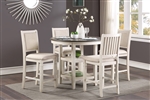 Asher 5 Piece Round Counter Height Dining Set in 2-Tone by Home Elegance - HEL-5800WH-36-5