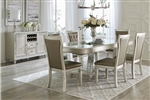 Juliette 5 Piece Dining Room Set in Champagne Finish by Home Elegance - HEL-5844-84-5