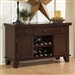 Ameillia Server in Dark Oak by Home Elegance - HEL-586-40