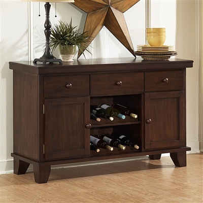 Ameillia Server in Dark Oak by Home Elegance - HEL-586-40